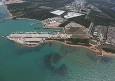 Imagem aérea de Portocel, em Aracruz, próxima de onde será instalada primeira ZPE privada do Brasil.