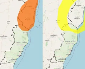 Imagem ilustrativa da imagem Municípios do ES têm dois novos alertas para chuva forte; saiba quais