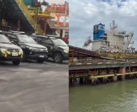 Imagem ilustrativa da imagem Veja o vídeo da Polícia Federal procurando drogas em navio no ES