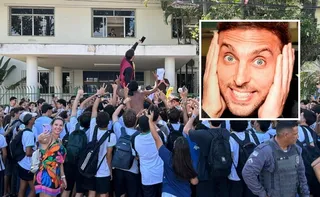 Imagem ilustrativa da imagem VÍDEO | Léo Lins faz visita 'surpresa' ao Ifes e dá nó no trânsito de Vitória