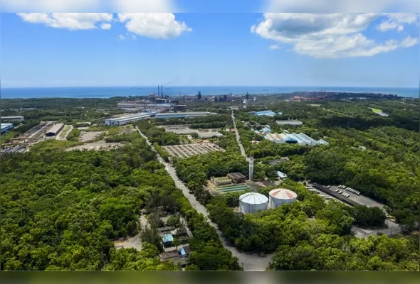 Vista aérea da ArcelorMittal Tubarão