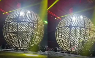 Imagem ilustrativa da imagem VÍDEO | Artistas sofrem acidente no 'Globo da Morte' em circo no ES
