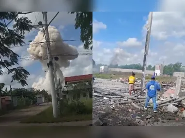 Populares registraram impacto da explosão