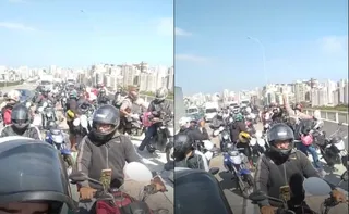 Imagem ilustrativa da imagem Grupo faz motociata na Terceira Ponte e complica trânsito