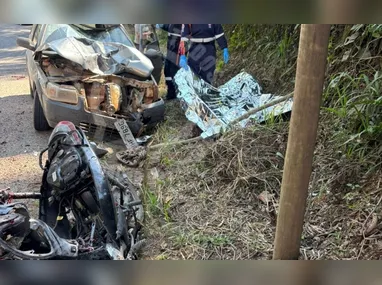 Imagem ilustrativa da imagem Motociclista morre em colisão com carro na Região Serrana do ES