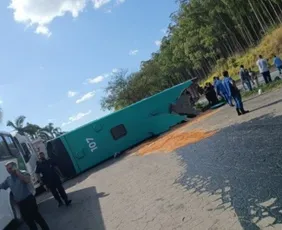 Imagem ilustrativa da imagem Colisão entre ônibus na BR-040 deixa 4 mortos em MG