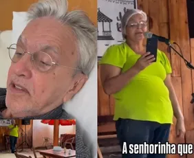 Imagem ilustrativa da imagem VÍDEO | Caetano Veloso se emociona com cozinheira cantando em Pernambuco