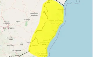 Imagem ilustrativa da imagem Inmet emite alerta de chuvas de até 50mm para o ES; veja lista de cidades em risco