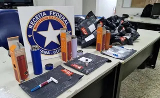 Imagem ilustrativa da imagem Receita apreende canetas emagrecedoras escondidas em copos térmicos no ES