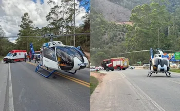 Imagem ilustrativa da imagem BR-262 registra dois acidentes na mesma tarde e mobiliza resgate aéreo no ES