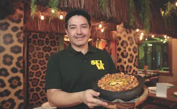 Imagem ilustrativa da imagem Camarão Capixaba: arroz cremoso que une moqueca e banana