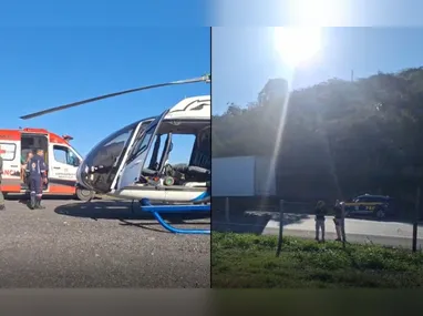 Imagem ilustrativa da imagem Atleta belga de parapente é resgatado após cair às margens da BR-101 no Sul do ES