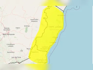 A Defesa Civil emitiu alerta para pancadas de chuvas no final de semana