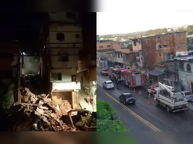 Imagem ilustrativa da imagem Prédio desaba durante a madrugada em Vila Velha e 6 imóveis vizinhos são evacuados