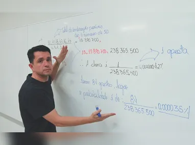 Imagem ilustrativa da imagem Professor de matemática sobre +Milionária: "Mais fácil um raio cair na cabeça"