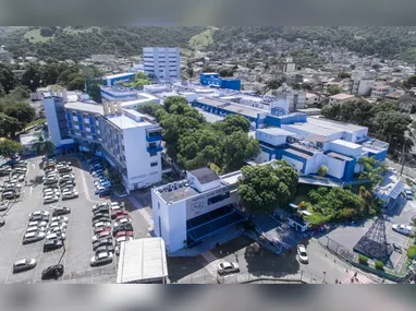 Hospital Santa Rita onde ocorreu surto infeccioso. Ao todo, 26 funcionários apresentaram sintomas respiratórios semelhantes aos de pneumonia