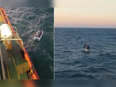 Maikel e Ronald informaram que uma pane no sistema elétrico da embarcação os deixou a deriva