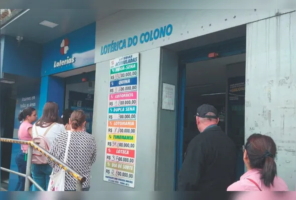 Lotérica do Colono, em Santa Maria, onde as apostas foram registradas
