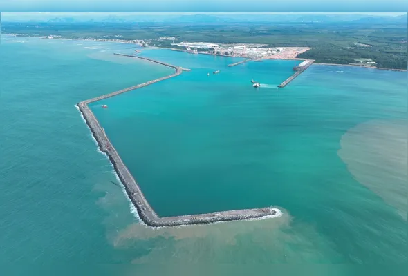 Porto da Imetame em Aracruz está em construção e já atrai interesse de empresários e investidores.