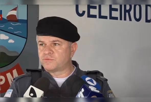 Tenente-coronel Maurício destacou a rápida atuação dos policiais para a prisão de um suspeito