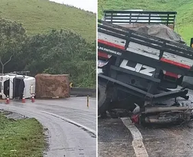 Imagem ilustrativa da imagem Acidente entre três veículos interdita totalmente a BR-101 em Rio Novo do Sul