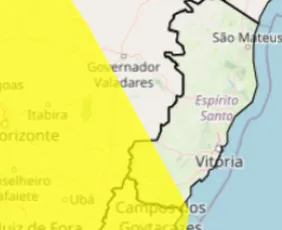 Imagem ilustrativa da imagem Cidades do ES recebem alertas para chuvas intensas neste domingo