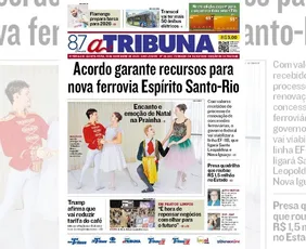 Imagem ilustrativa da imagem Confira os destaques do jornal A Tribuna desta quinta-feira