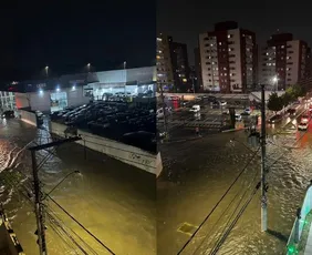 Imagem ilustrativa da imagem Fortes chuvas provocam alagamentos em Vitória