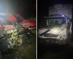 Imagem ilustrativa da imagem Motorista morre em acidente envolvendo carro e caminhão em Marechal Floriano