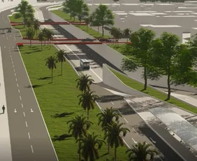 Imagem ilustrativa da imagem Obra vai criar mergulhão e corredor exclusivo para ônibus em avenida da Serra