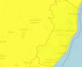 Imagem ilustrativa da imagem Ventania e queda de granizo: instituto emite alerta de tempestade para todo o ES