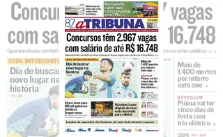 Imagem ilustrativa da imagem Confira os destaques do jornal A Tribuna desta quarta-feira