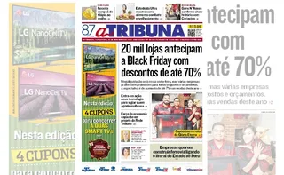 Imagem ilustrativa da imagem Confira os destaques do jornal A Tribuna desta terça-feira