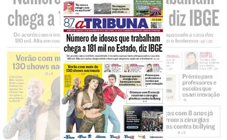 Imagem ilustrativa da imagem Confira os destaques do jornal A Tribuna deste domingo
