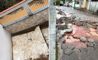 Imagem ilustrativa da imagem Tromba d'água deixa desabrigados e ruas destruídas em Guaçuí