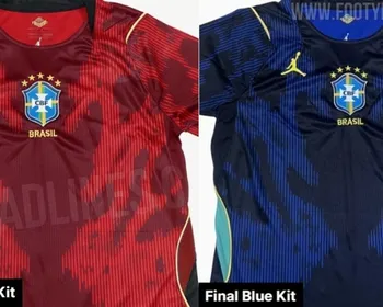 Imagem ilustrativa da imagem Site revela design original da camisa vermelha do Brasil para a Copa do Mundo 2026