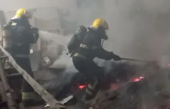 Imagem ilustrativa da imagem Incêndio atinge galpão e destrói materiais de escola de samba