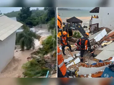 Avenida Resplendor, uma das mais movimentadas de Itapuã, Vila Velha, teve pontos de alagamento durante as chuvas de ontem