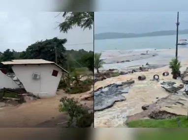 O incidente ocorreu na noite de terça-feira (20), após as fortes chuvas que atingiram a cidade de Alegre