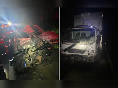 Imagem ilustrativa da imagem Motorista morre em acidente envolvendo carro e caminhão em Marechal Floriano