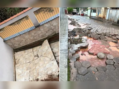 Leitores do Tribuna Online relataram uma longa fila de carros e congestionamento na região