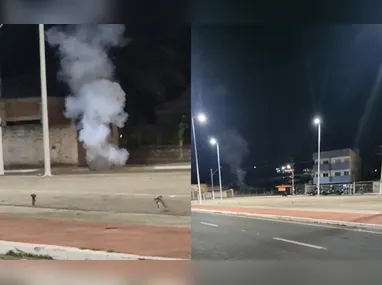 Imagem ilustrativa da imagem VÍDEO | Granada é encontrada e detonada pela polícia em praça na Serra