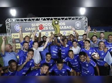 Renato Casagrande discursa na cerimônia de abertura da temporada do futebol capixaba, realizada nesta quinta-feira