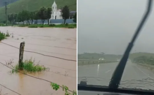 Imagem ilustrativa da imagem ES em alerta: Defesa Civil envia mensagem para os celulares sobre chuvas intensas
