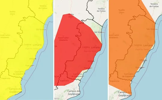 Imagem ilustrativa da imagem Alerta vermelho para chuvas e alagamentos na maior parte do ES