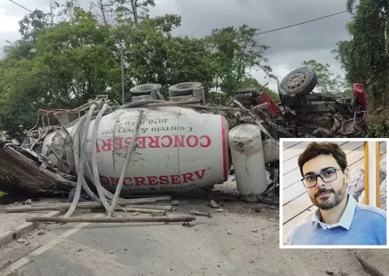 Imagem ilustrativa da imagem Advogado capixaba morre após carro ser esmagado em acidente com betoneira em SP