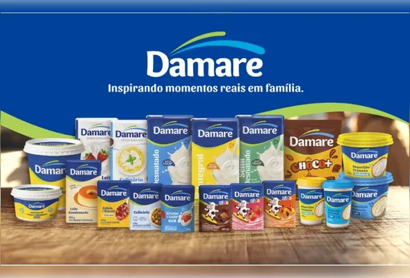 Produtos Damare com a nova identidade visual da marca