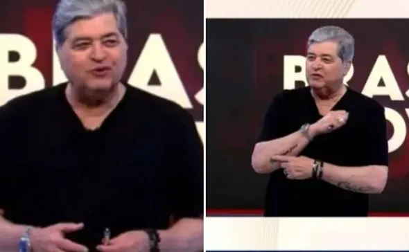 Imagem ilustrativa da imagem Datena esquece o terno, aparece de camiseta em ao vivo e revela tatuagens