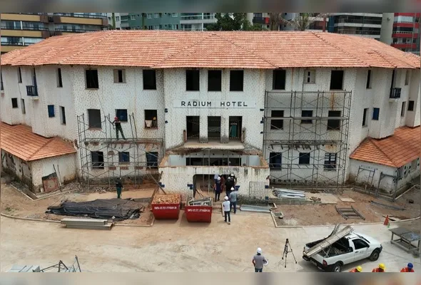 Radium Hotel está recebendo um investimento de mais de R$ 18 milhões do governo do Estado na restauração