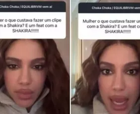 Imagem ilustrativa da imagem Anitta perde a paciência com seguidor após pergunta sobre clipe com Shakira
